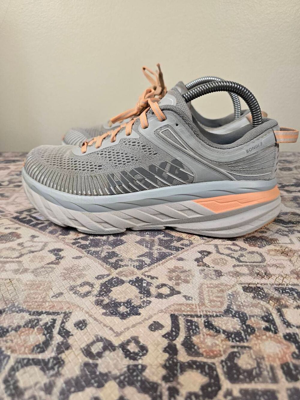 Hoka One One Bondi 8 Harbor Mist Gray Women's Running Shoe's Size 8
